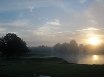 Course with sunrise 